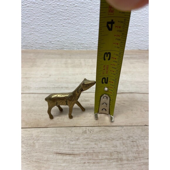 Vtg Brass Deer Figurine - Picture 8 of 8